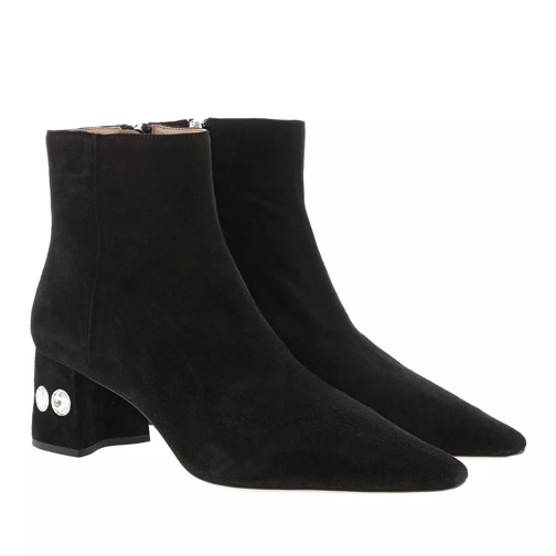 Miu Miu Crystal Ankle Boots Suede Black Ankle Boot