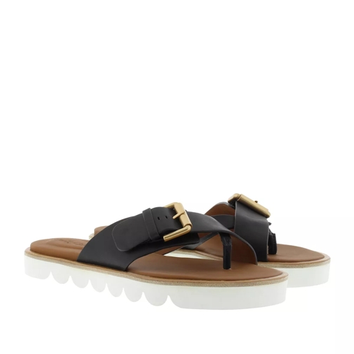 See By Chloé Flori Calf Leather Sandal Black Infradito