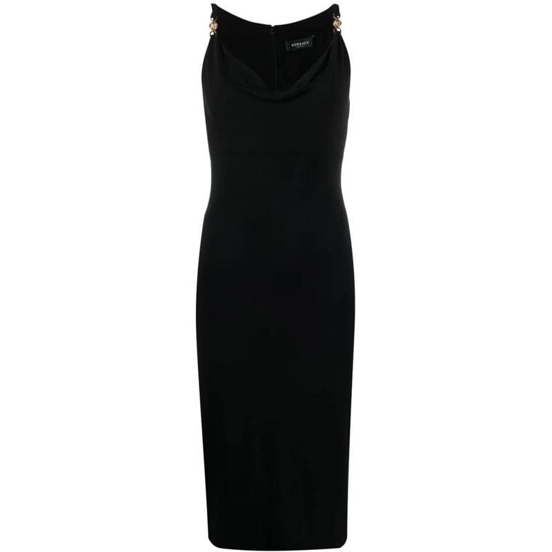 Versace Robe midi Dresses Black schwarz