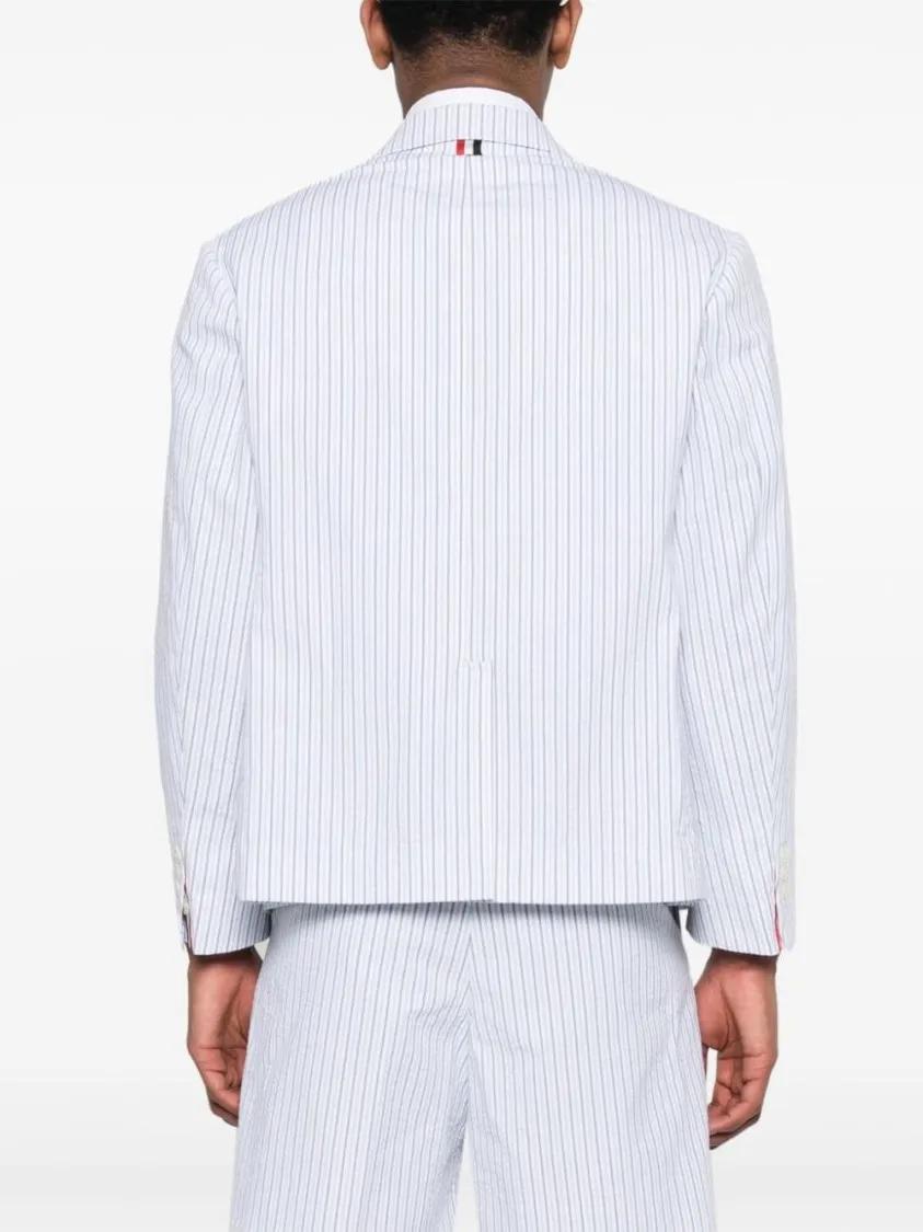 Thom Browne - Blue Cotton Jacket - Größe 2 - weiß