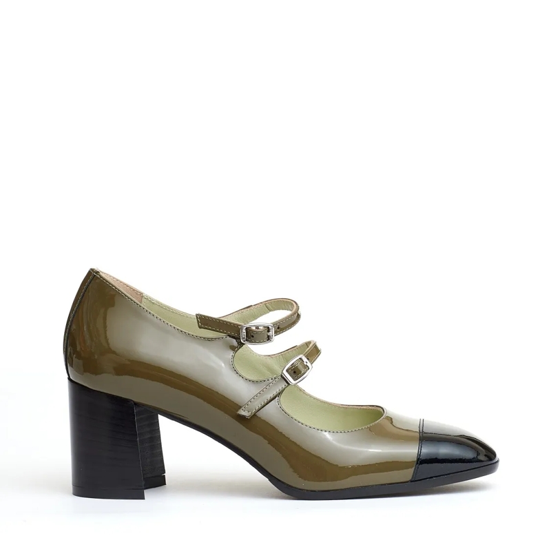 Carel Paris Pumps Pump Straps Green And Black Green