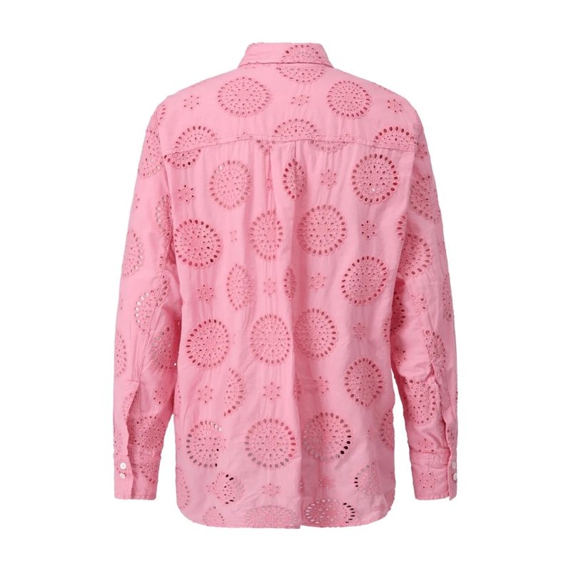 CALIBAN Bluse Bluse mit Lochmuster weiß(Image 2)