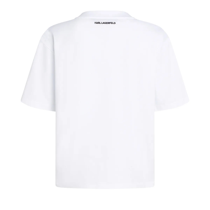 Karl Lagerfeld T-Shirt SIGNATURE T-SHIRT MIT V-AUSSCHNITT weiss (Image 6)