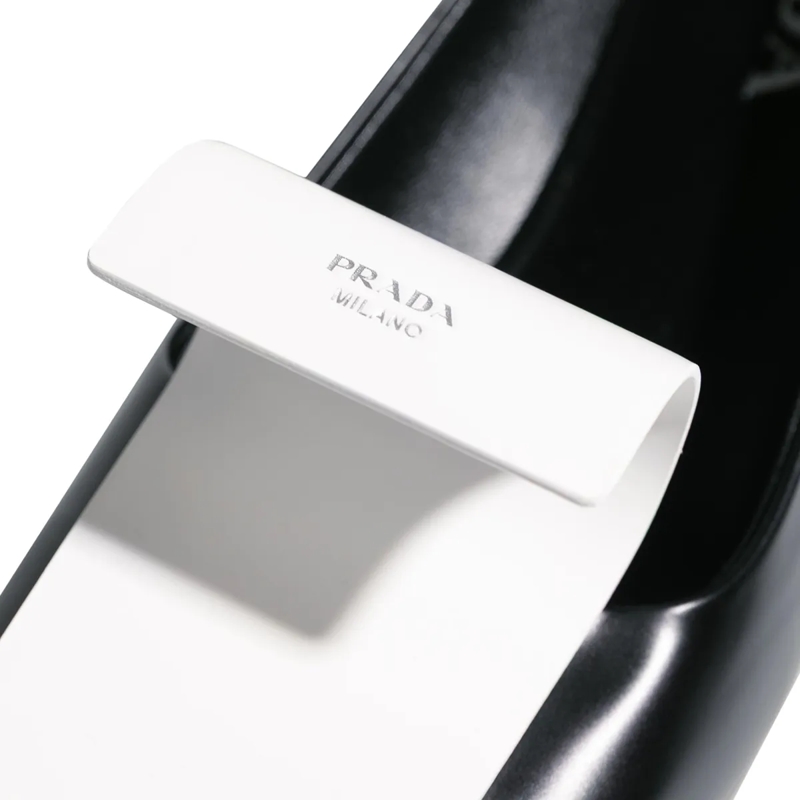 Prada Escarpins Two Tone Leather Pumps Nero(Image 5)