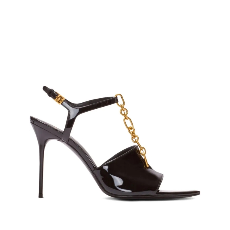 Balmain Sandalen Open Toe Stiletto Sandals Black
