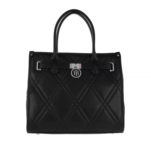 Tommy Hilfiger American Icon Tote Quilted Black Tote