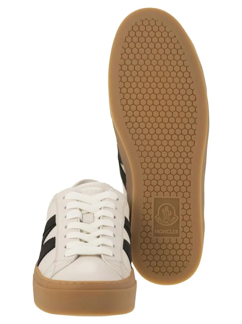 Thumbnail - Moncler Low-Top Sneaker - Monaco2 - Leather And Nubuck Sneakers. - Gr. 42 (EU) - in Beige - für Damen