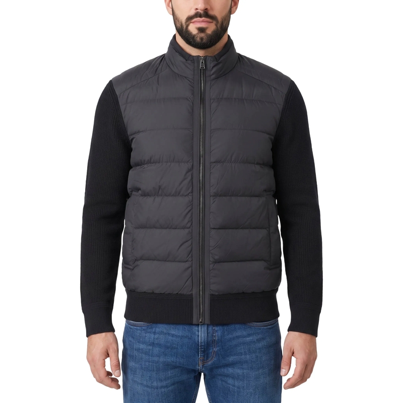 Belstaff Strickjacke Daunenjacke mit Strickärmeln schwarz(Image 2)