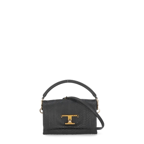 Tod's Sac à bandoulière Black Python Leather Bag Black