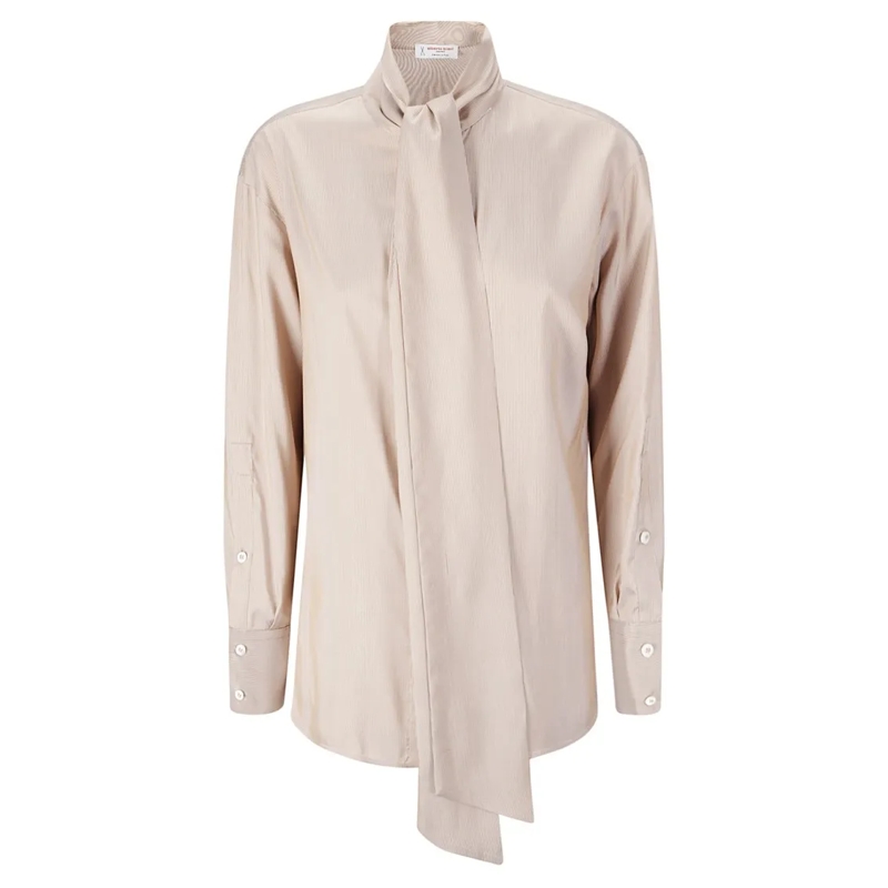 Alberto Biani Overhemd Shirt With Scarf White