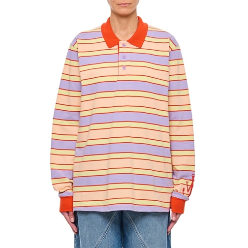 J.W.Anderson Langärmelige Oberteile Striped Contrast Trim Ls Polo Top Multicolor