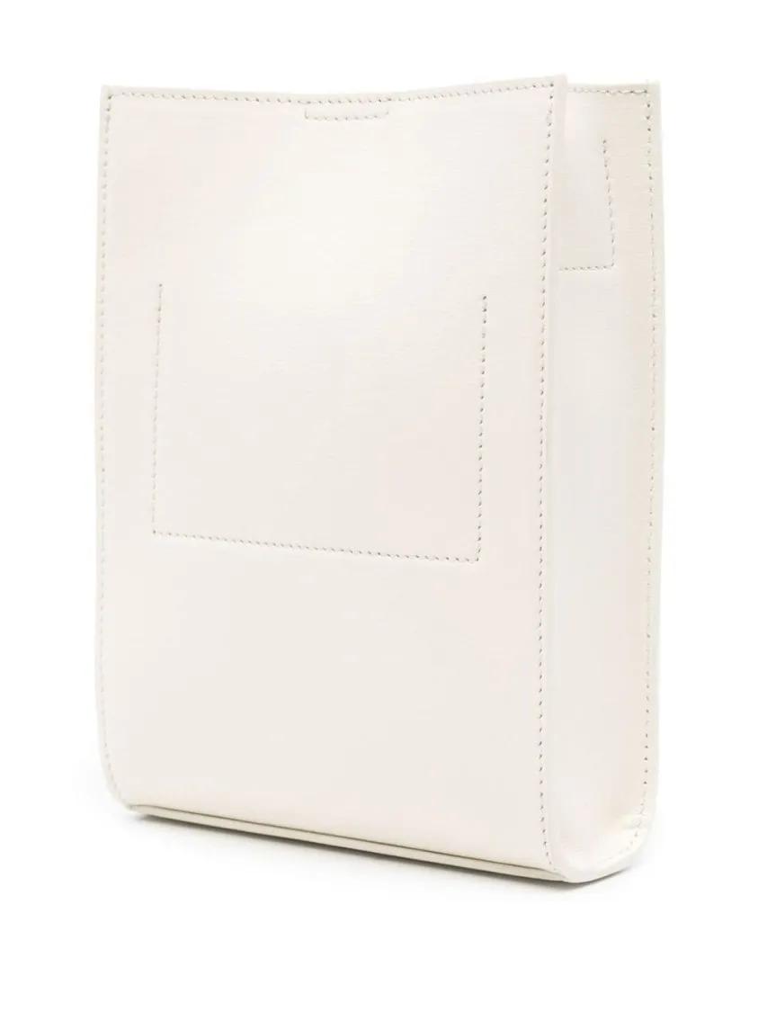 Jil Sander Crossbody bags White Calf Leather Handbag With Braided Strap And in wit