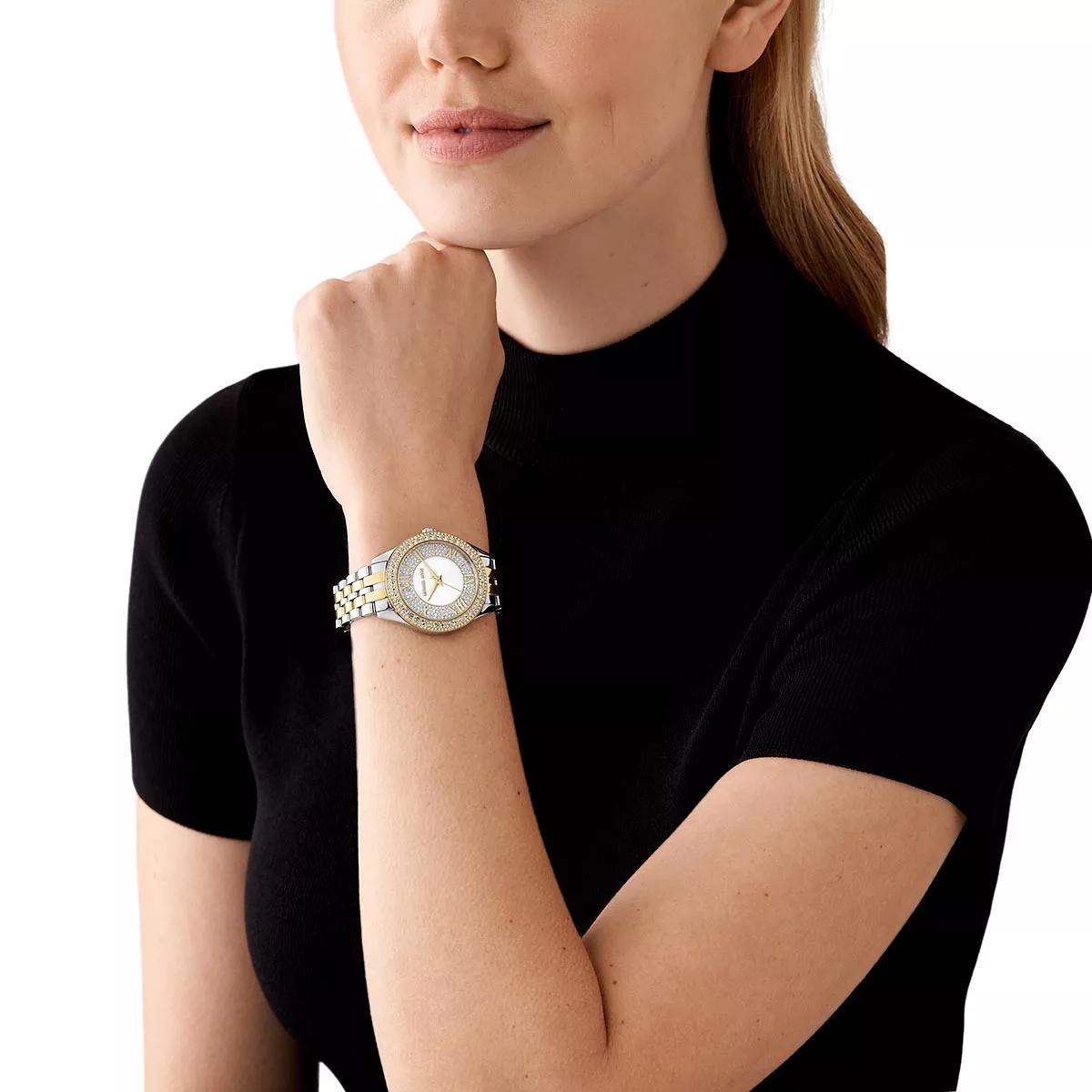 Michael Kors Michael Kors Harlowe Three Hand Two Tone Stainless Steel Bicolor Montre a quartz