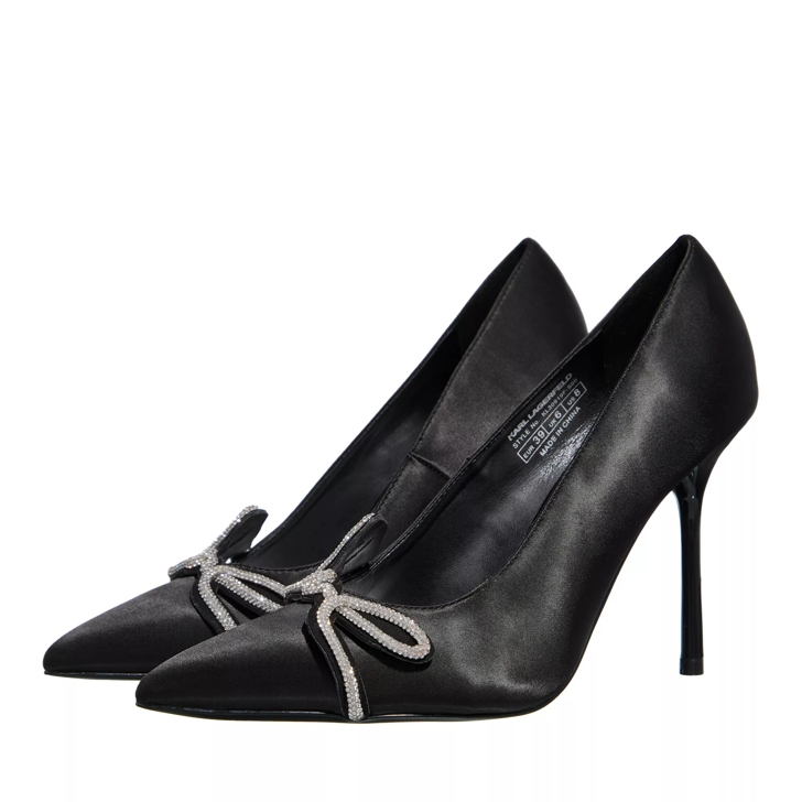 Karl Lagerfeld SARABANDE Signia Pump Black Satin Textile High Heel