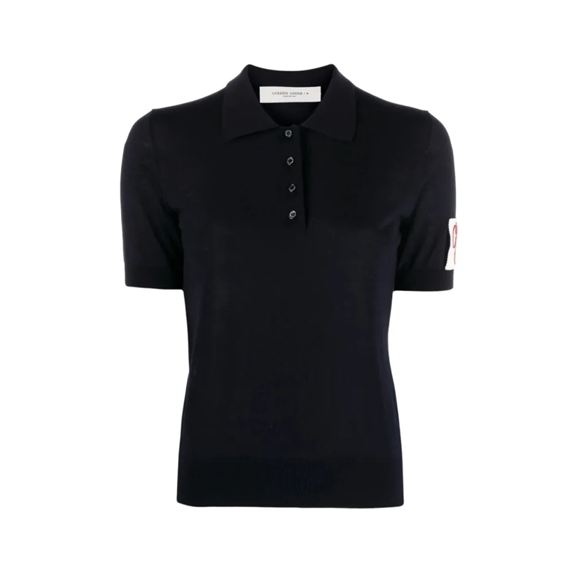 Golden Goose T-shirt Golden Polo Knit Black