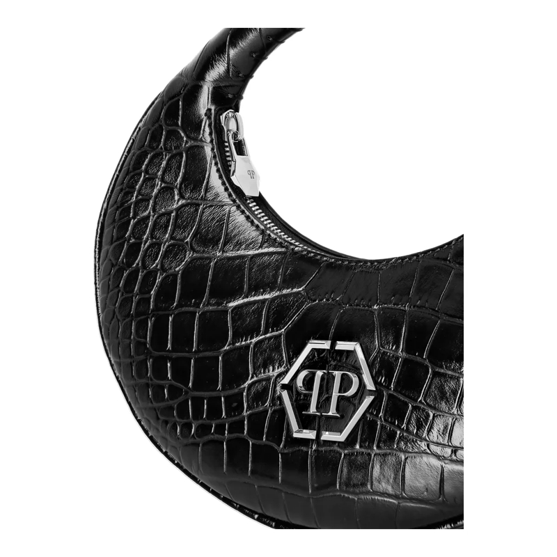 Philipp Plein Crossbody Bag Henkel Tasche Cocco Crocco Geprägt schwarz(Image 5)