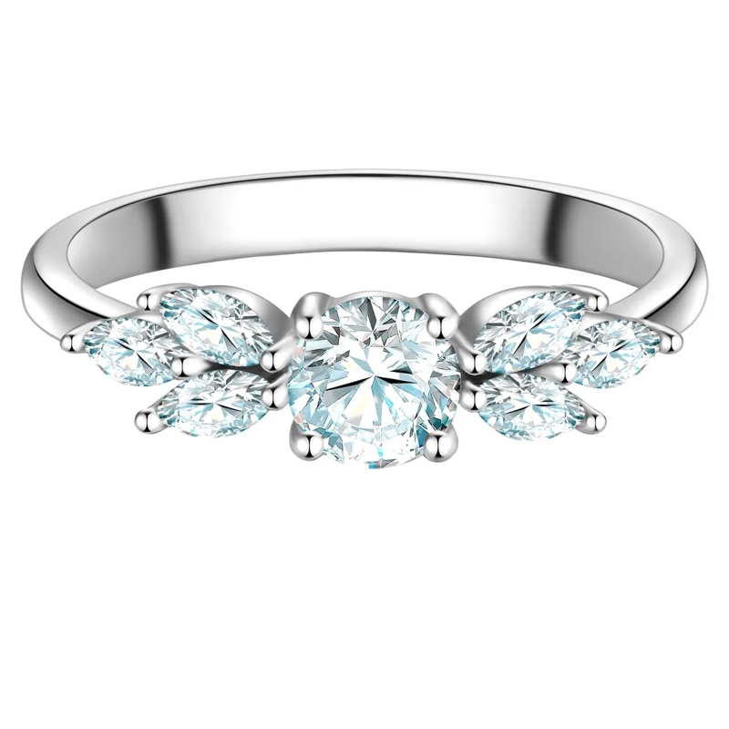 Trilani Ring Sterling Silber Ring Zirkonia silber
