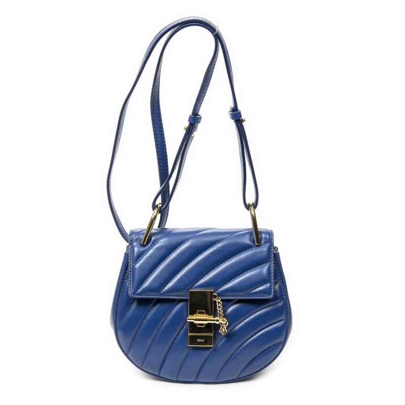 Chloé Crossbody Bag Mini Drew Bijou blau