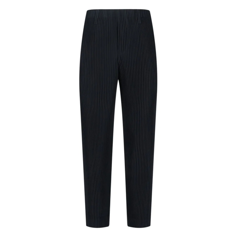 Issey Miyake Pantalon Pleated Black Trousers With Elastic Waistband Black