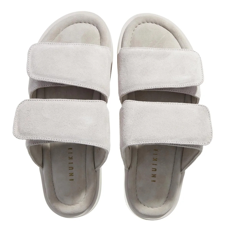 INUIKII Slides Classic Suede Velcro Grey(Image 10)