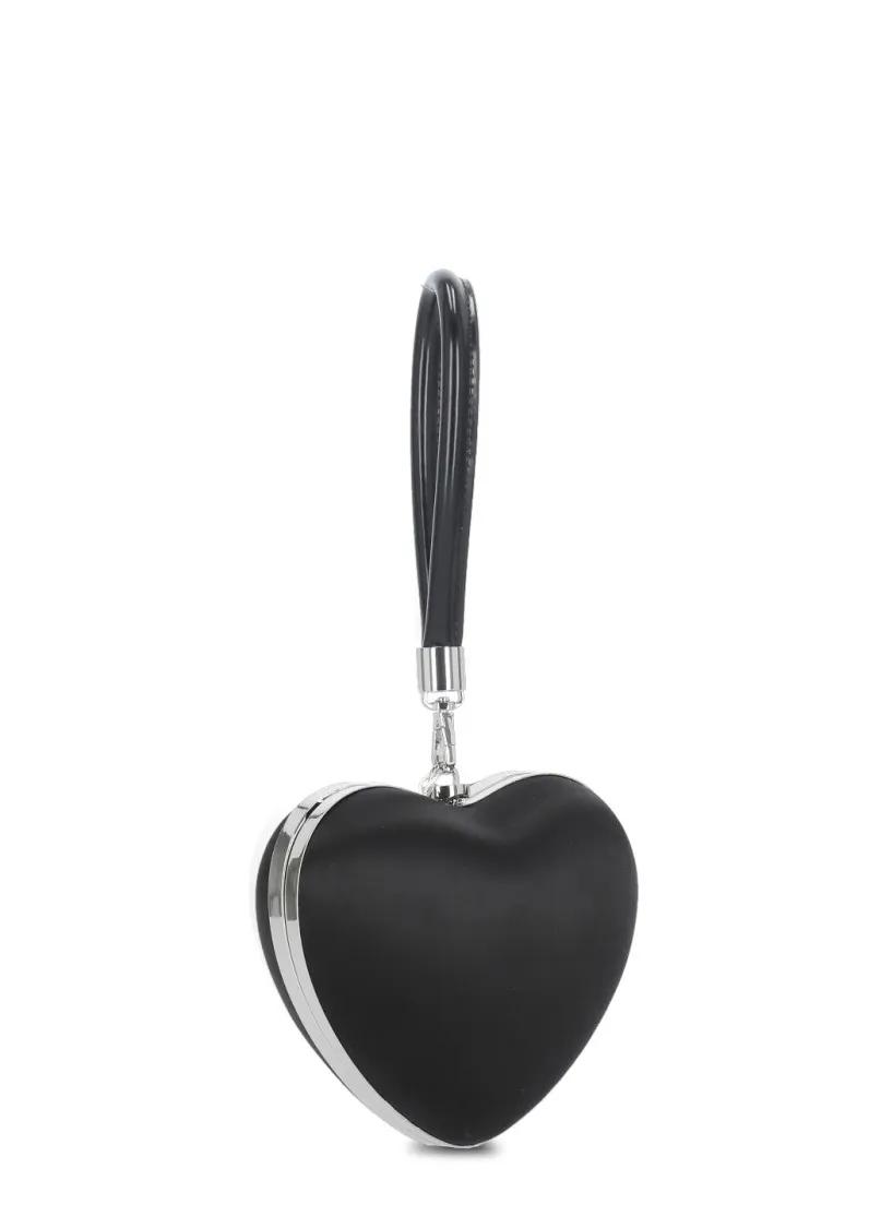 Self-portrait Clutches Black Self Portrait Satin Clutch in zwart