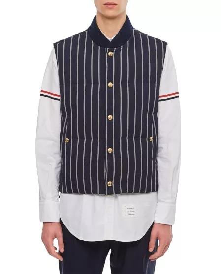 Thom Browne - Wool Stripe Vest - Größe 3 - blue