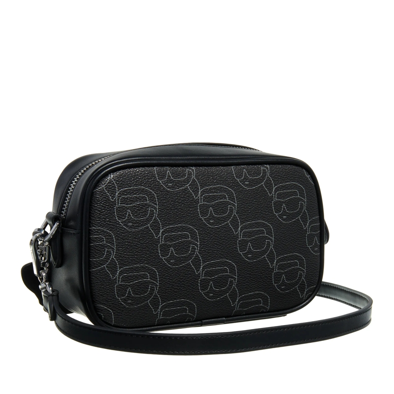 Karl Lagerfeld Crossbody Bag Ikon Mono Cc Camera Bag Nft Aop Black(Image 3)