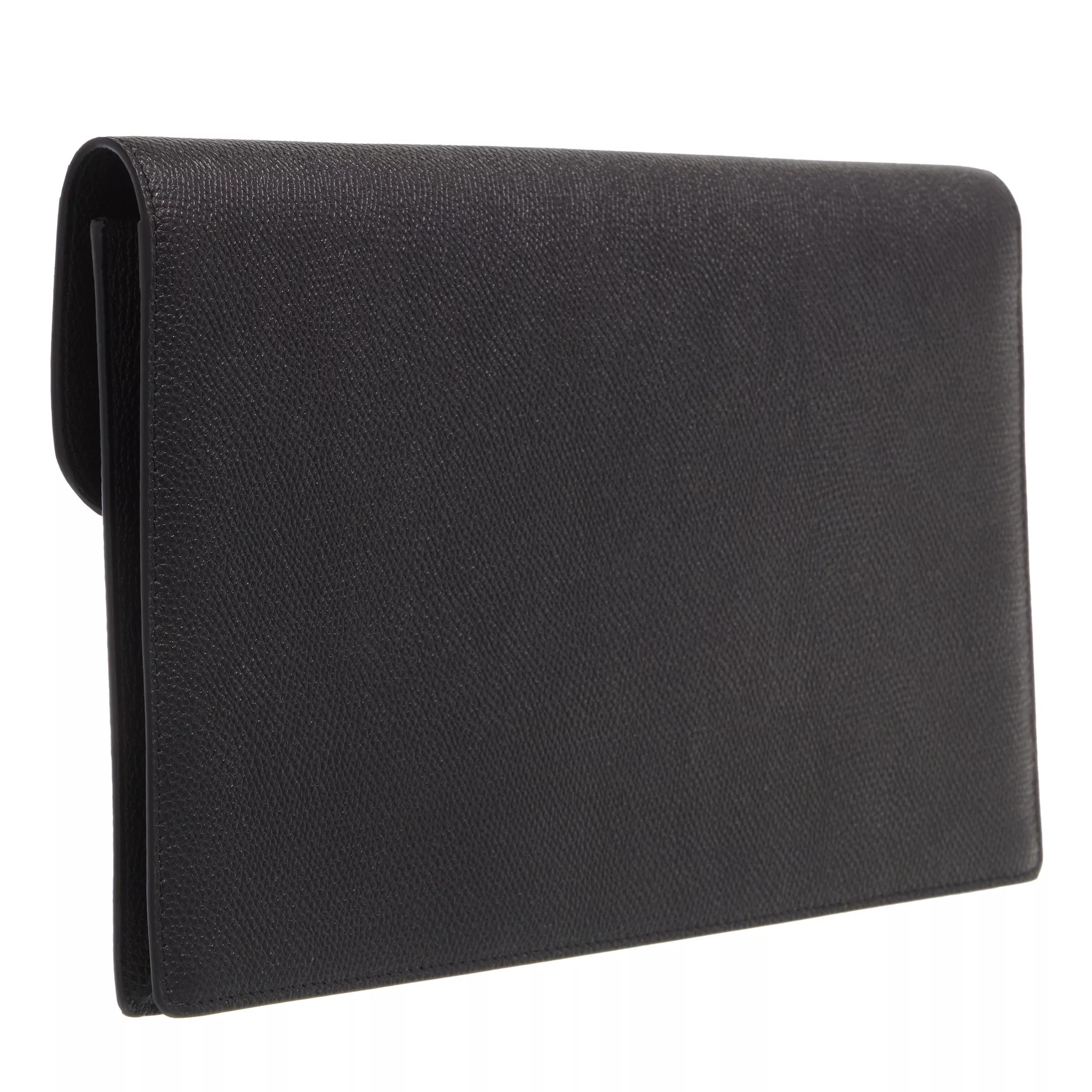 Valentino Garavani Kleine handtassen Large Flat Pouch V Logo in zwart