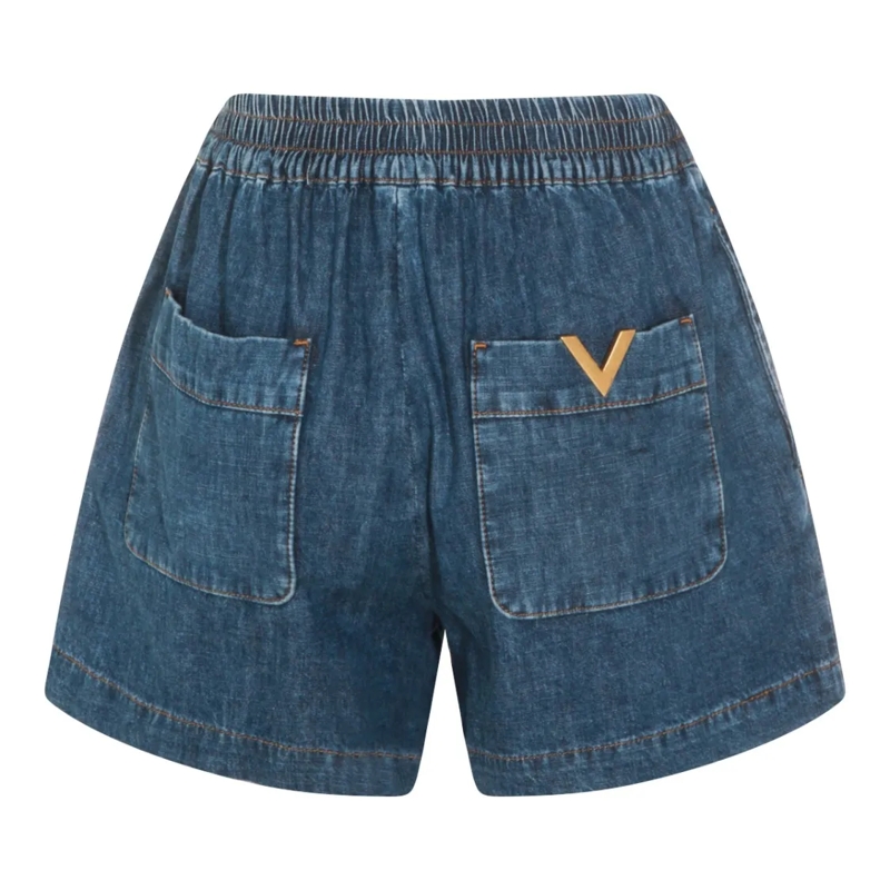 Valentino Garavani Casual Shorts Denim Shorts With Relaxed Fit Blue