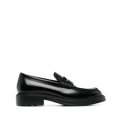 Tod's Black Leather Loafers Black Loafer