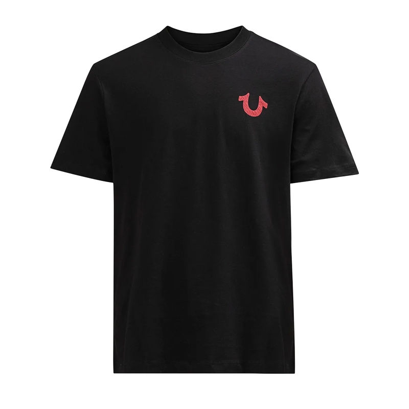True Religion T-Shirt T-Shirt NUMBER schwarz