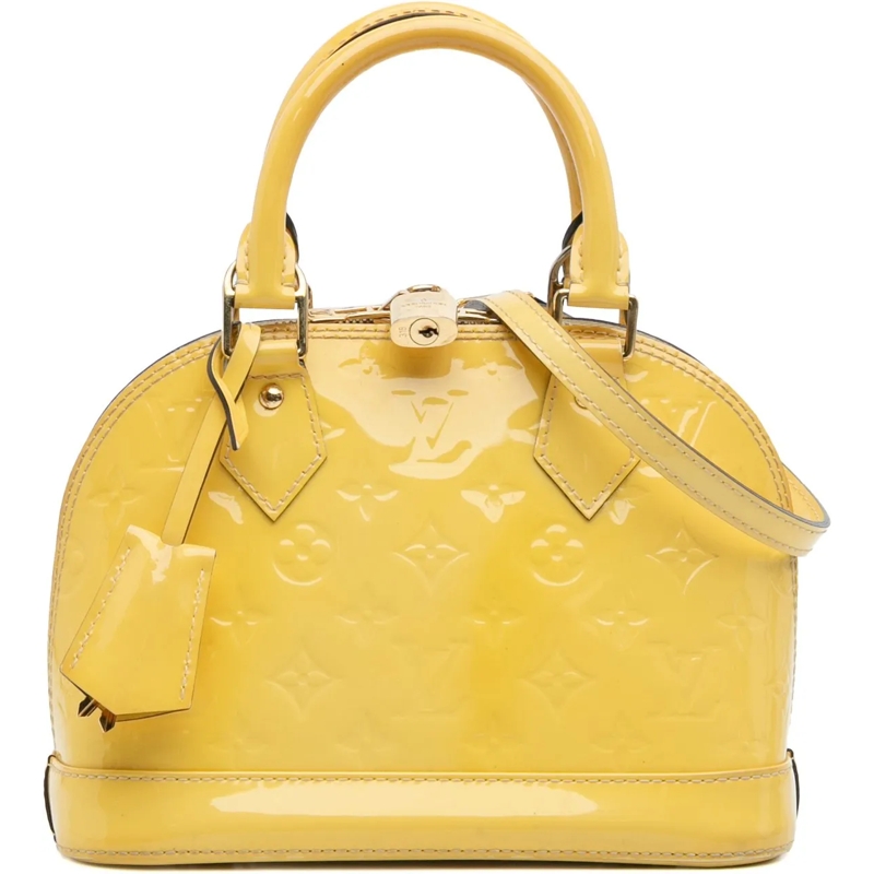 Louis Vuitton Schultertasche Monogram Vernis Alma BB gelb