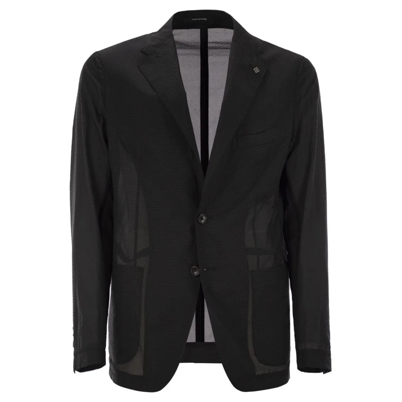 Tagliatore Blazer Lightweight Technical Fabric Jacket Black