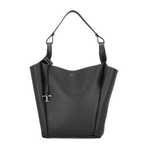 Tod's Black Leather Shoulder Bag Black Schoudertas