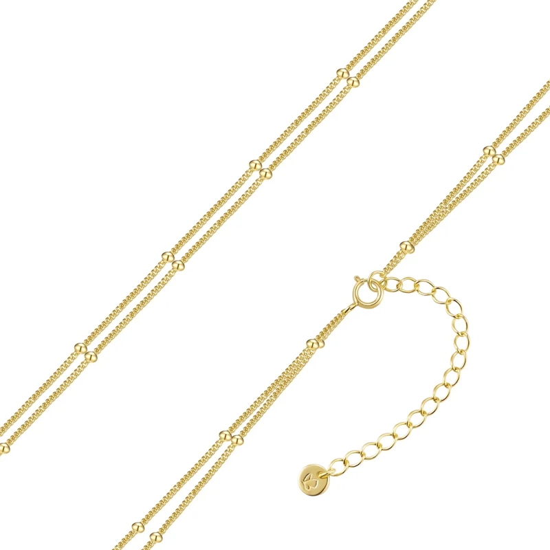 Glanzstücke München Mittellange Halskette Sterling Silber Halskette gold(Image 3)