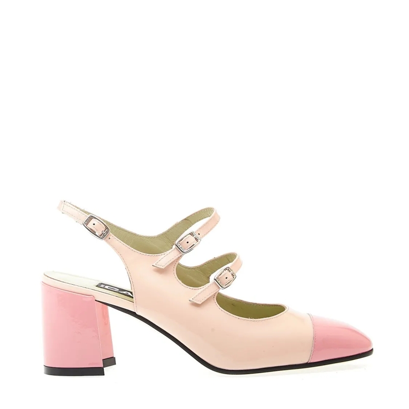Carel Paris Pumps Slingback Heel 70 Mm Powder And Pink Patent Neutrals