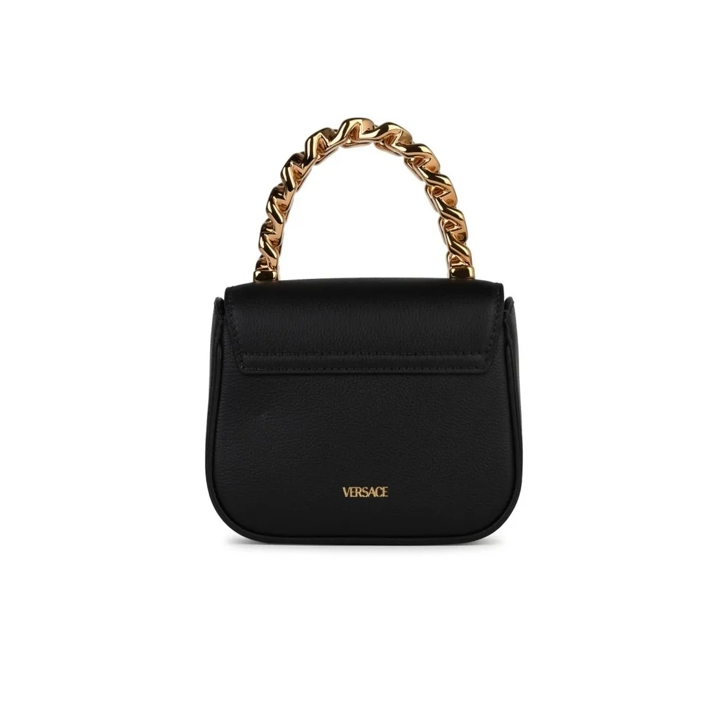 Versace La Medusa Black Leather Mini Bag Black Crossbody Bag