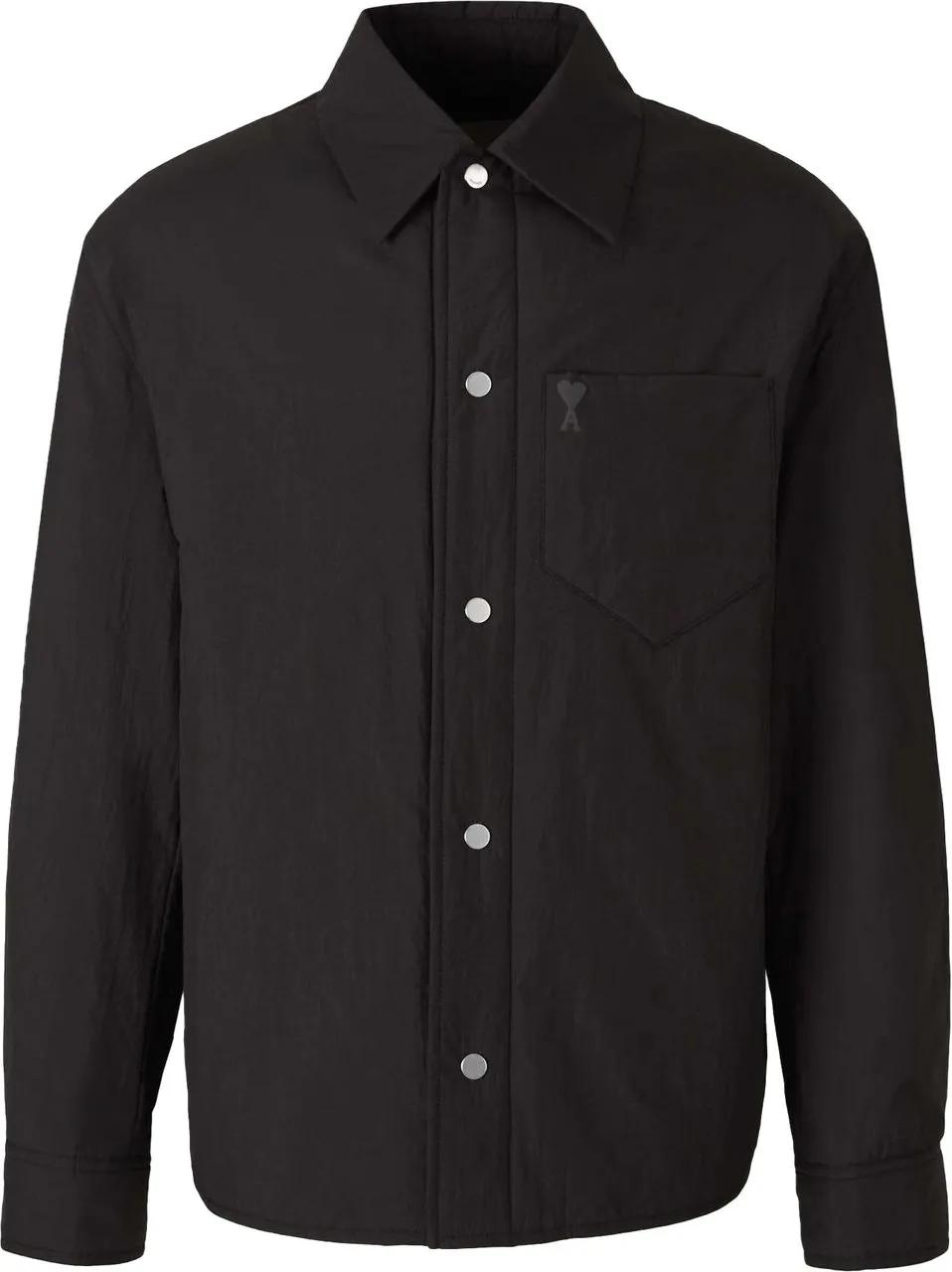 Thumbnail - AMI Paris - Technical Quilted Overshirt - Größe M - schwarz