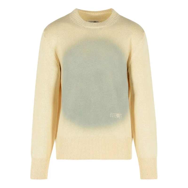MM6 Maison Margiela Trui Subtle Gradient Knit Sweater Neutrals
