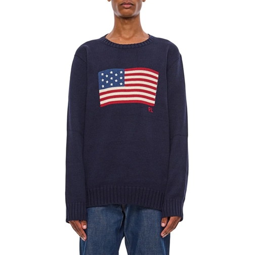 Polo Ralph Lauren Ls Cn Flag-Long Sleeve-Pullover Blue Pullover