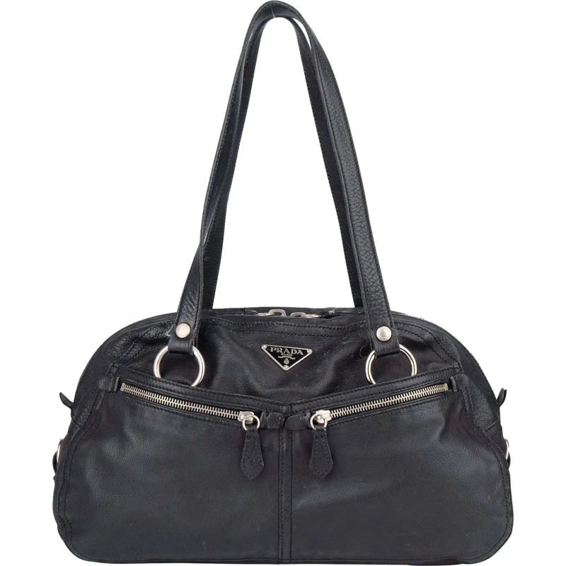 Prada Schultertasche Prada Leather Twin Pocket Triangle Shoulder Bag mehrfarbig