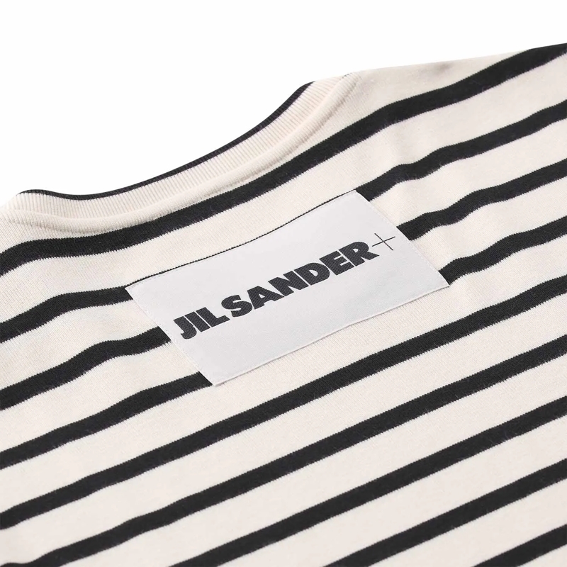 Jil Sander Mini-robe Gestreiftes Jerseykleid weiß(Image 5)