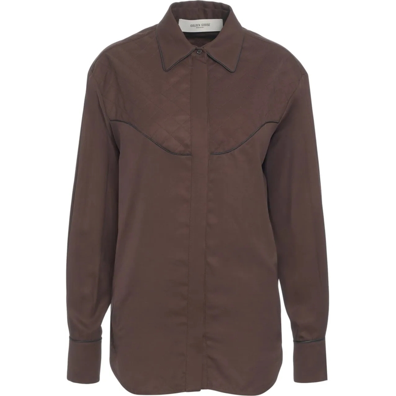 Golden Goose Chemisier Blouse with quilted details braun