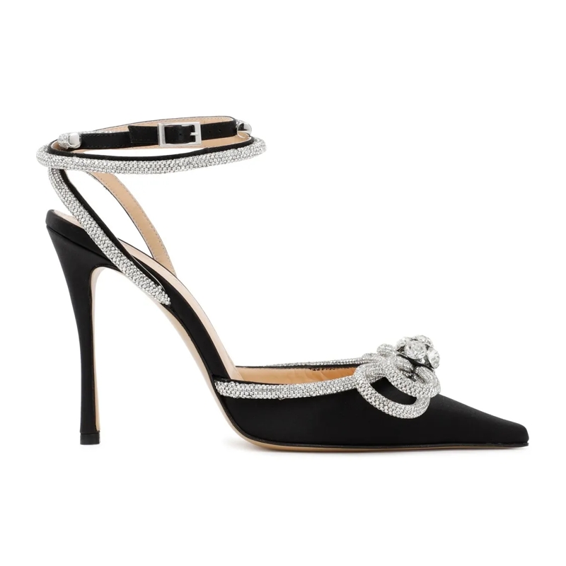 Mach&Mach Pumps Double Bow Sandal Black
