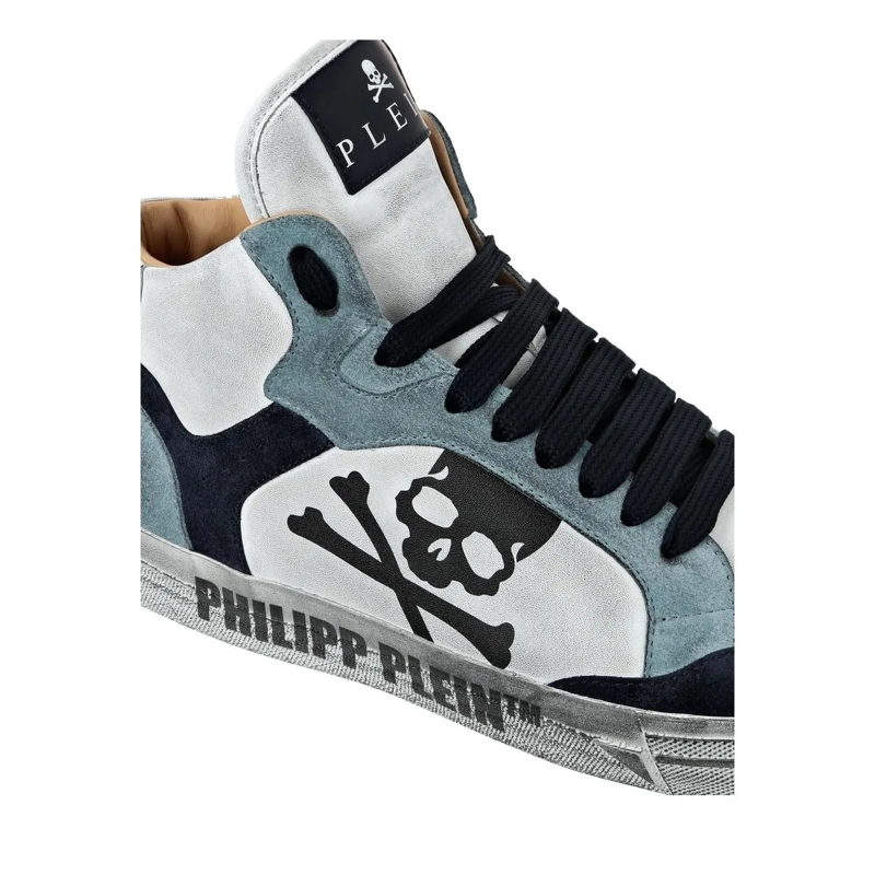 Philipp Plein Low-Top-Sneaker High-Top Turnschuhe Retrokickz weiss(Image 3)