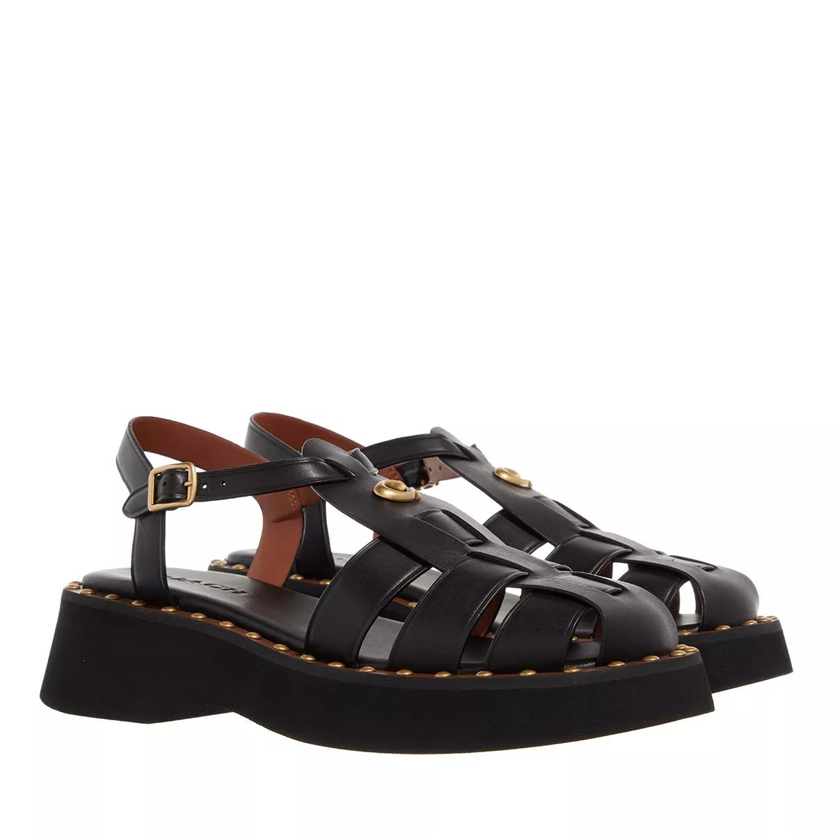 Coach Vivienne Leather Sandal Black Sandal