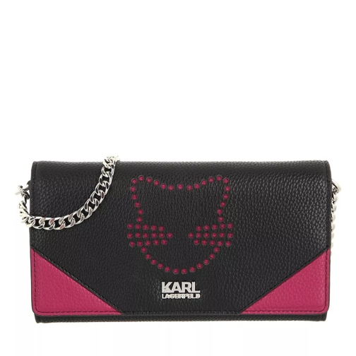 Karl Lagerfeld K/Stone Fun Wallet On Chain A999 Black Wallet On A Chain