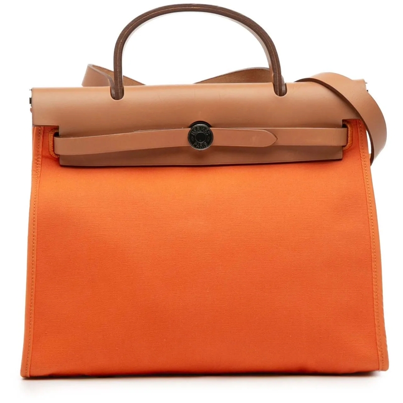 Hermès Sac à bandoulière Toile Herbag Zip 31 orange