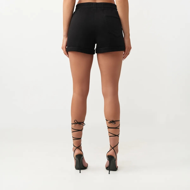 True Religion Shorts - Elastischer Bund- Weiche Haptik- Umgeschlagend schwarz(Image 4)