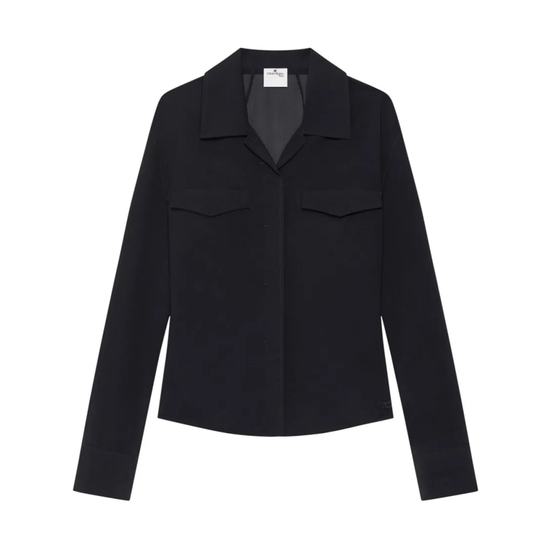 Courrèges Top met lange mouwen Long-Sleeved Black Top Black